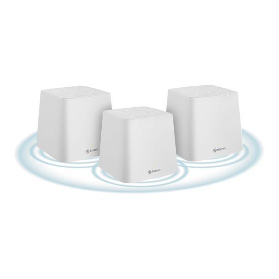 Sistema Smart Wi-Fi MESH triple, 2,4 GHz y 5 GHz (B/G/N/A/AC/V/R)